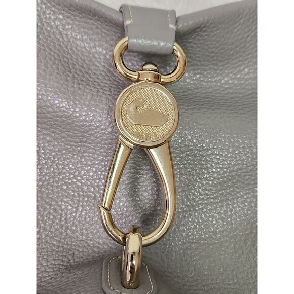 Dooney & Bourke Logo Lock Shoulder Bag Coin Purse Key Ring 3 Piece Set Grey - Picture 12 of 16